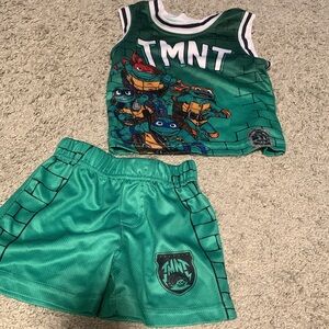 TMNT Kids Green Tank Top and Shorts Set